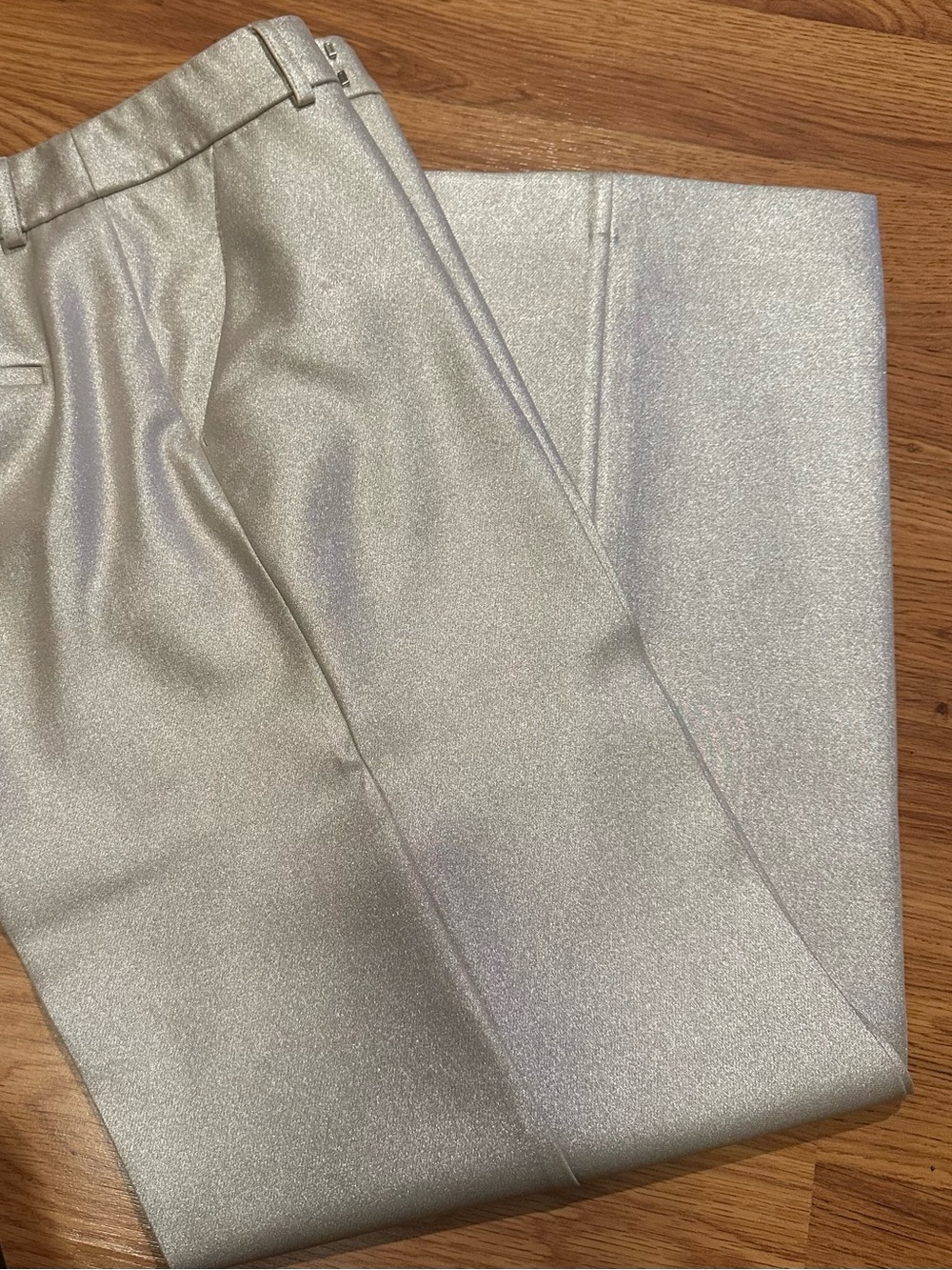 Express Editor Metallic Mid Rise Trouser Pant - Picture 8 of 8